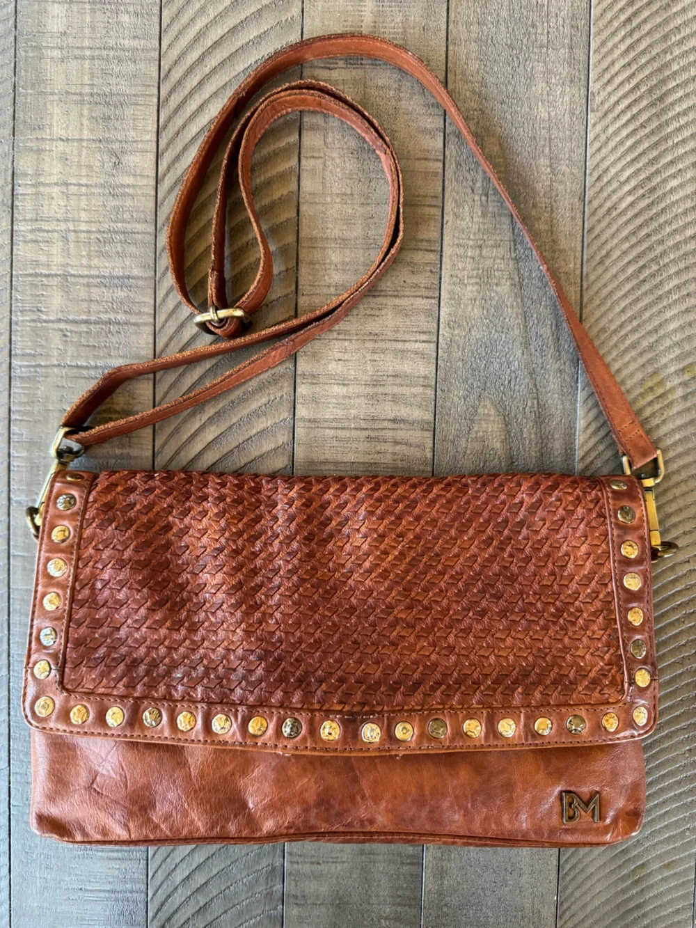 Belleza Mandova Kompanero The Sling Woven Leather Retro Crossbody Bag Boho Purse